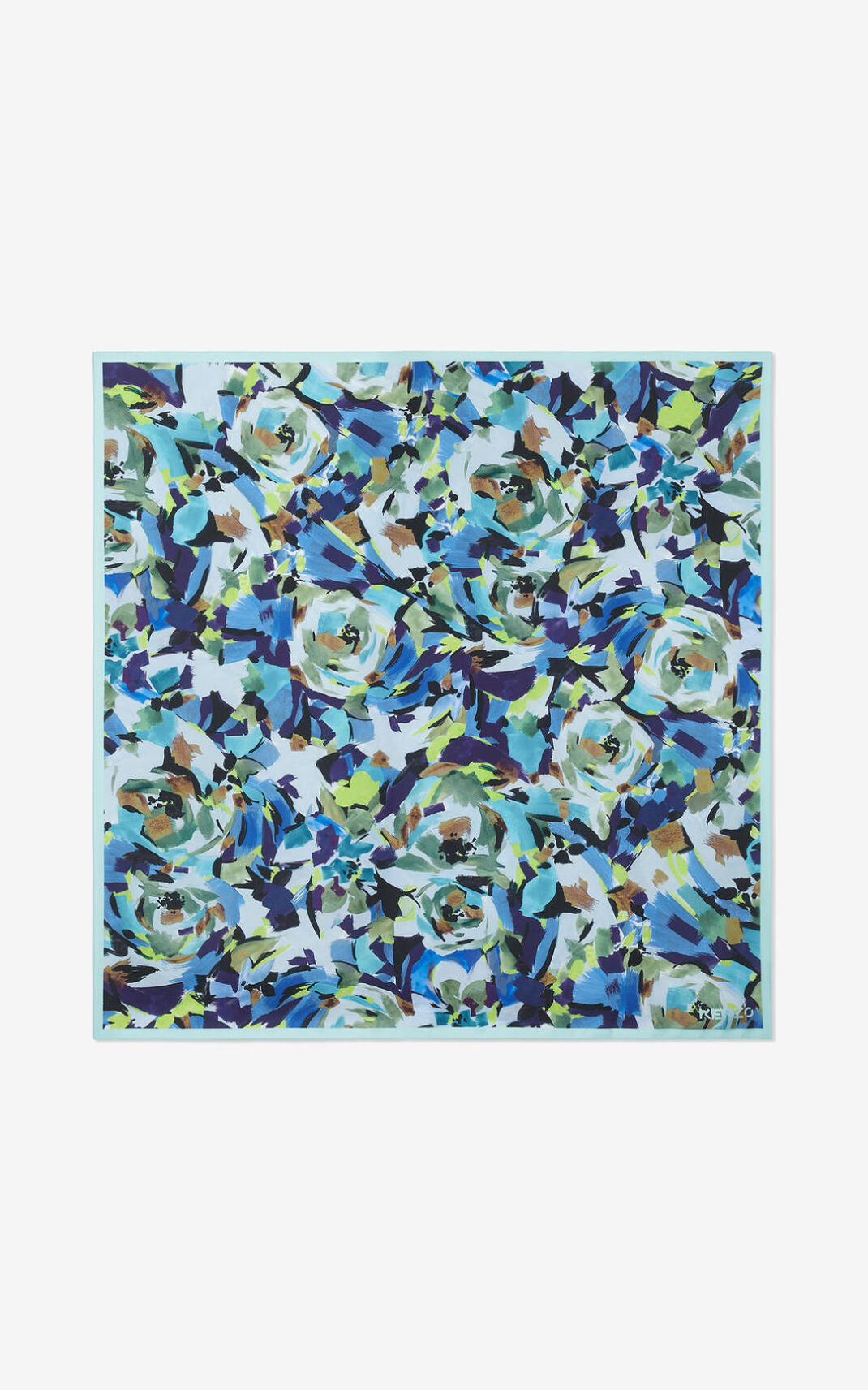 Bandana Kenzo Archive Floral silk Masculino - Verdes | 139QTHXRW